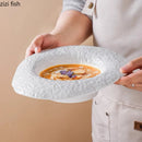 Axyaa White Ceramic Bowl Set - Restaurant Tableware Salad Pasta Sashimi Soup Bowls