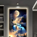 Axyaa Mural Moon Wave Wall Lamp: Creative Home Decor for Living Room and Hallway