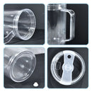 Axyaa Double Layer Straw Water Bottle with Handle and Lid Snowball Cup
