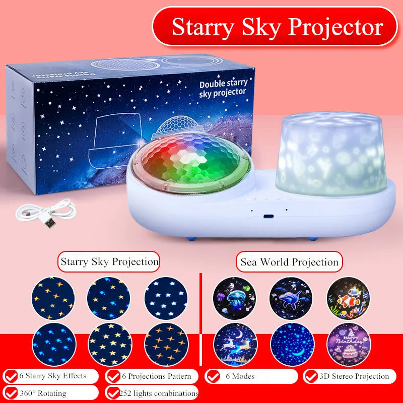 Axyaa Starry Sky Universe Projector Night Light - Kids' Magical LED Lamp