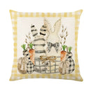 Axyaa Easter Bunny Eggs Pillowcase - 45x45cm Linen Sofa Cushion Cover