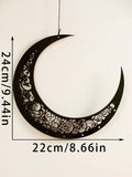 Axyaa Wooden Moon and Star Lantern - Ramadan & Eid Festival Decor, Islamic Gift