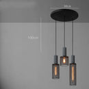 Axyaa Industrial Pendant Light Cement Metal Shade LED Hanging Lamp
