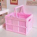 Axyaa Portable Folding Storage Basket: Organize Books, Cosmetics & More!