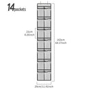 Axyaa Over the Door Shoe Organizer with 12/14 Large Breathable Pockets