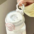Axyaa Bow Water Bottle with Straw, 600ML Kids Portable Drinking Cup