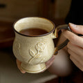 Axyaa Hibiscus Cup Medieval Relief Tall Mug, 300ml