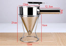 Axya Stainless Steel Kitchen Funnel with Handle and Rack