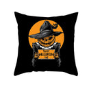 Axyaa Halloween Skull Cat Pumpkin Bat Castle Pillowcase 45x45cm