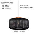 Axyaa Rattan Pendant Lamp: New Retro Handmade Chandelier for Living Room, Bedroom, and Restaurant