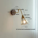Axyaa Tiffany Style Shell Glass LED Wall Light with Copper Arm