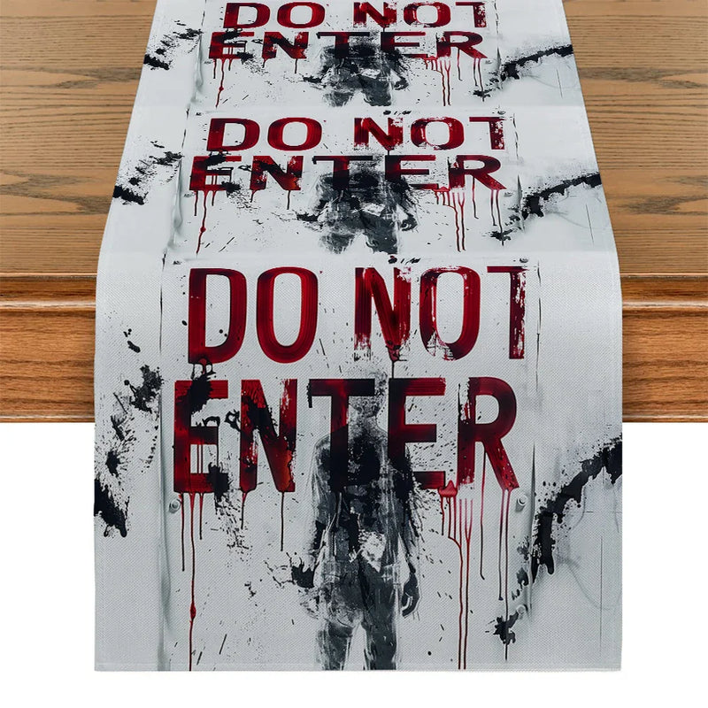 Axyaa Halloween Hand Figure Table Runner for Farmhouse Dining, Wedding Party Decor