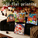 Axyaa Festive Digital Print Cushion Cover for Sofa, Bedroom, Car - Christmas Theme