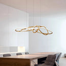 Axyaa Modern Minimalist Circular LED Chandelier Ceiling Light for Living Room
