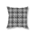 Axyaa Geometric Sofa Pillowcase for Home Decor and Office Chair, Simple Black and White Fashion