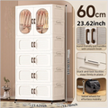 Axyaa Double-Door Foldable Wardrobe with Wheels - Spacious Magnetic Storage for Clothes/Quilts