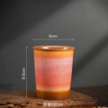 Axyaa Ceramic Gradient Coffee Cup with Silicone Cover, Portable & Creative Office Home Cup
