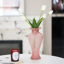 Luxury Pink Glass Vase with Floral Arrangement for Living Room by Axyaa