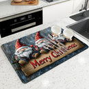 Axyaa Kitchen Draining Mat: Super Absorbent & Quick Dry for Christmas & Coffee.