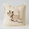 Embroidered Animal Cushion Cover 45x45cm by Axyaa - Puppy Horse Panda Bunny Zebra