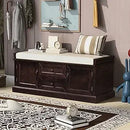 Axyaa Entryway Storage Bench with Drawers & Cabinets, Removable Cushion - End of Bed Bench