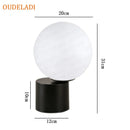 Axyaa Glass Ball Brass Table Lamp for Living Room Bedroom Study Bedside
