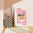 Axyaa Japanese Ramen Cartoon Art Canvas Prints for Modern Home Kitchen Decor