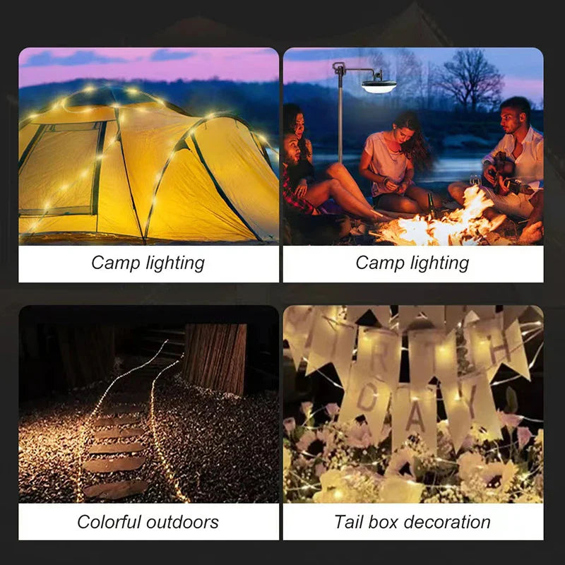 Axyaa 8M LED Camping Light Strip for Outdoor Garden Tent Room