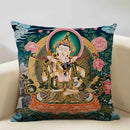 Axyaa Religious Culture Art Linen Pillowcase 45X45CM Home Decor