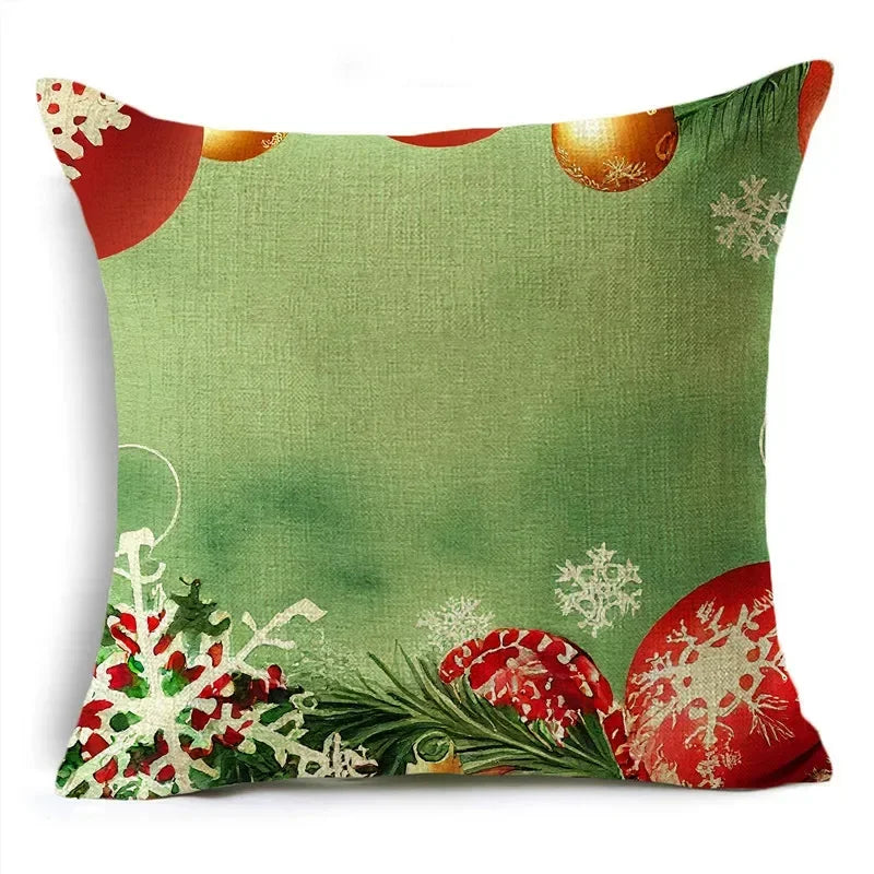 Axyaa Christmas Pillow Covers: Santa Socks Nutcracker Throw Pillowcase for Home Decor