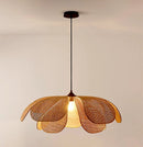 Axyaa Petals Chandelier: Wicker Hanging Flower Lamp, Japan Style Pendant Lights
