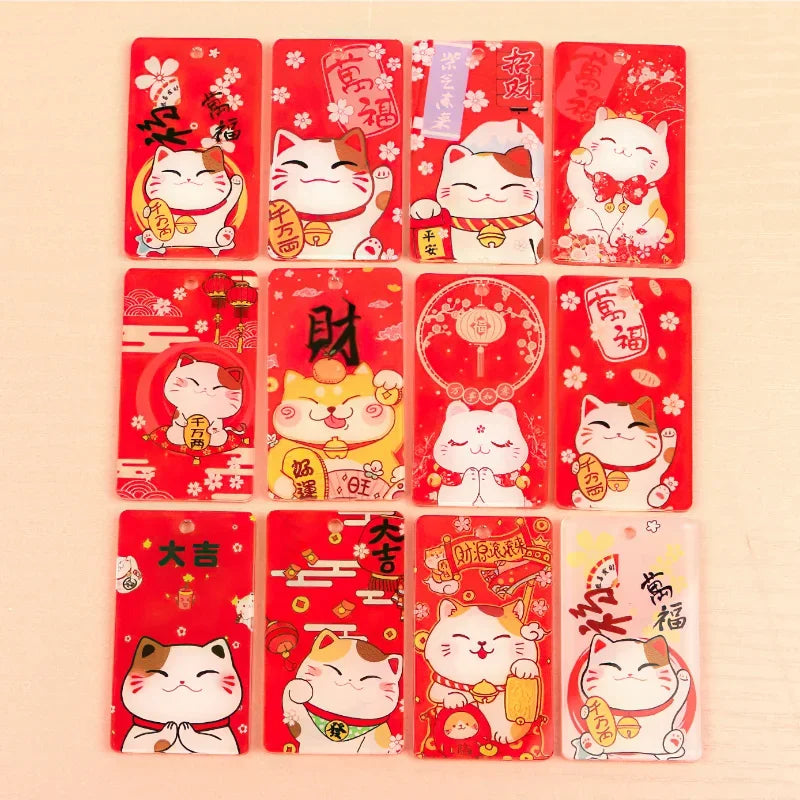 Axya Lucky Cat Pendant Set: Cartoon Mobile Phone Key Bag Decoration Kit
