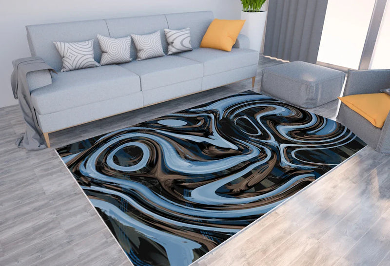 Axyaa Marble Texture Printed Carpet for Home Living Room and Bedroom Decoration