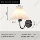 Axyaa Nordic Retro Pleated Cloth Wall Light for Bedroom, Corridor, Hotel Room