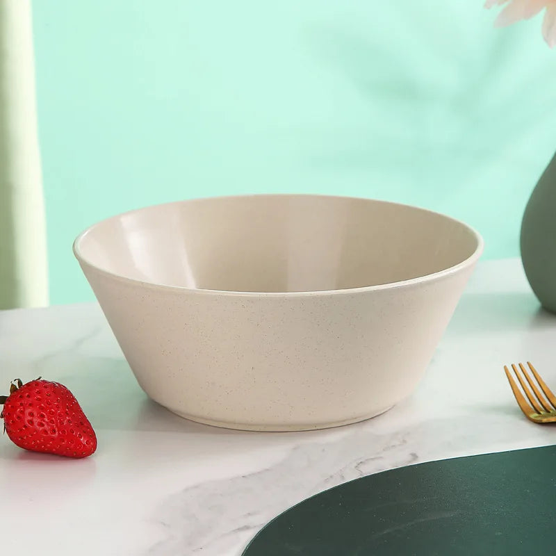 Axyaa Wheat Straw Soup Bowl Plastic Tableware, Microwavable Dinner Plate, Kitchen Utensils