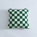 Axyaa Checkerboard Lamb Pillowcase in Black White Brown Green for Home Decor