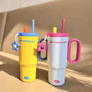 Axyaa 750ml Thermal Water Bottle Stainless Steel Filter Straw Sport Tumbler Thermostat