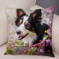 Scottish Border Collie Pillowcase - Axyaa Dog Print Decor Cushion Cover