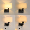 Axyaa Fabric LED Wall Lamp Modern Design for Bedroom Living Room Stair Corridor