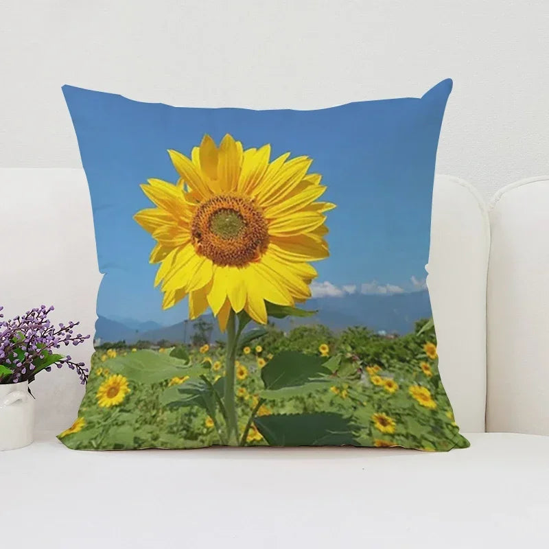 Axyaa Velvet Floral Pillow Covers for Home Decor and Sofa, 50x50 Throw Pillowcases