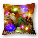 Christmas Santa LED Light Pillowcase for Home Decor, 45x45cm - Axyaa