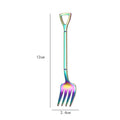 Axyaa Stainless Coffee Spoon Set of 6 – Colorful Tea Stirring Scoops & Fruit Dessert Tableware