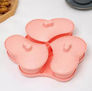 Axyaa Heart-Shaped Divided Nut Snack Plate for Living Room Tea Table