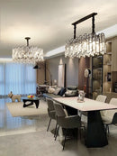 Luxury Crystal Chandeliers by Axyaa - Modern LED Pendant Lamp for Living Room & Kitchen Island