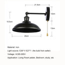 Axyaa Industrial Pot Lid Swing Arm Wall Lamp for Home and Hospitality Lighting