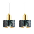 Axyaa Terrazzo Marble Chandelier LED Pendant Lamp for Bedroom & Living Room