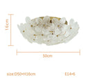Axyaa Romantic Flower Glass Ceiling Light | Modern Luxury for Bedroom, Living, Dining Room