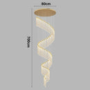 Axyaa Gold Crystal Duplex Chandelier - Rotating, Luxurious Design for Home Staircase