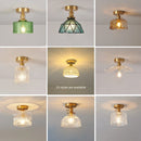 Axyaa Glass Pendant Ceiling Lamp for Kitchen Bedroom LED Lights Fixtures E27