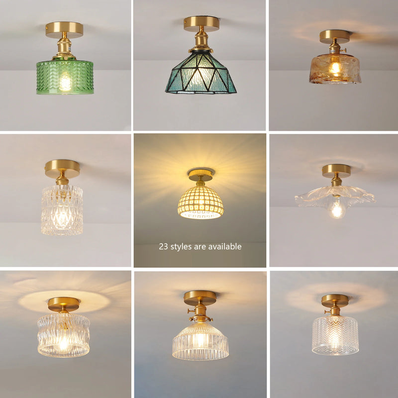 Axyaa Glass Pendant Ceiling Lamp for Home Decor Lighting